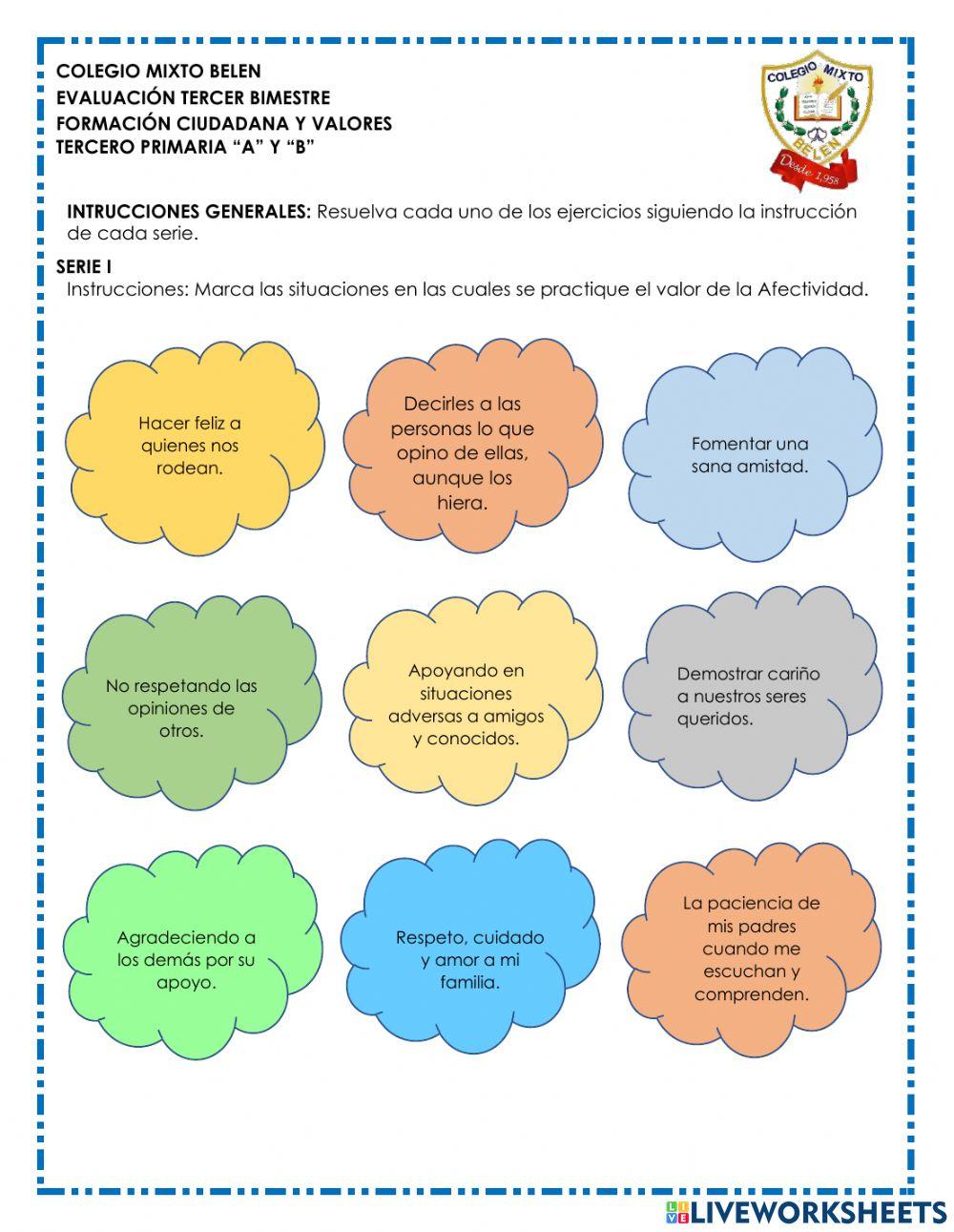 Evaluación - Valores - 1