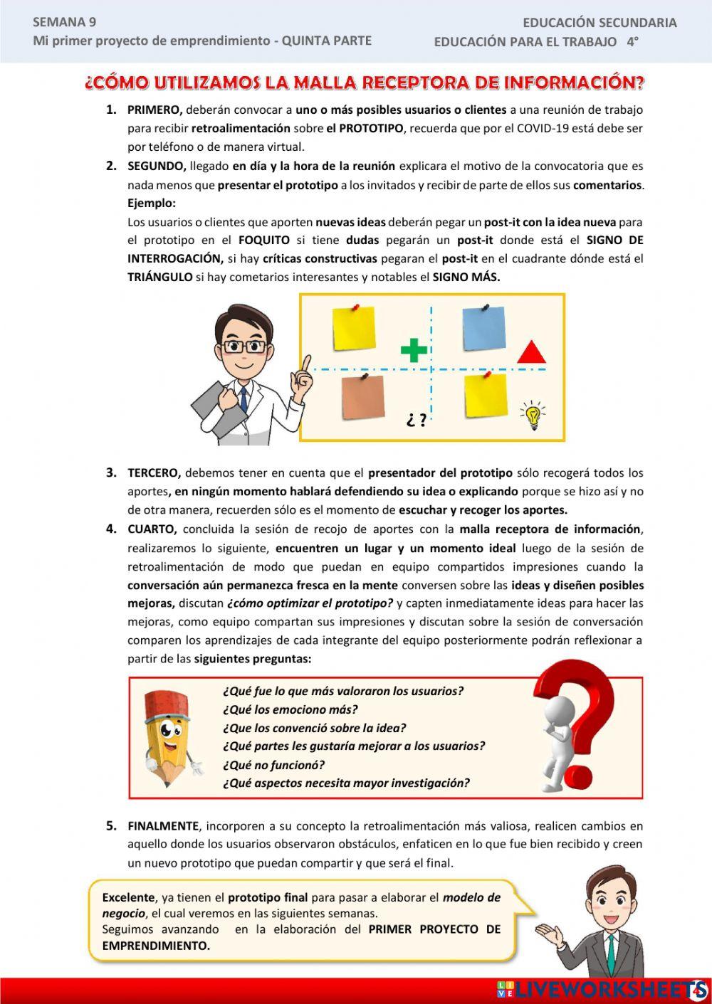 Mi primer proyecto de emprendimiento V parte