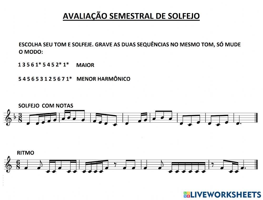Avaliação solfejo lm5