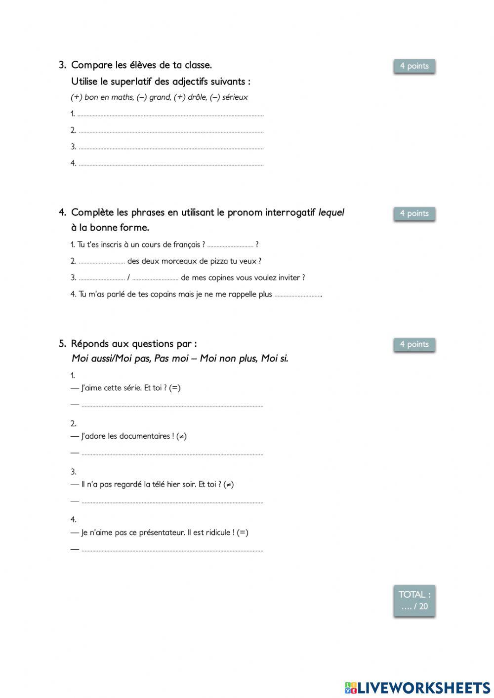 Test unité 9 appli 2