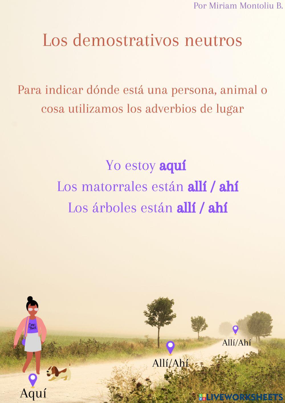 Los demostrativos neutros