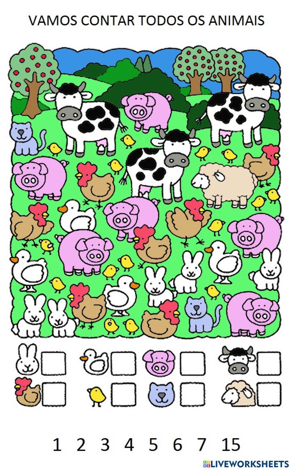 Conte os animais