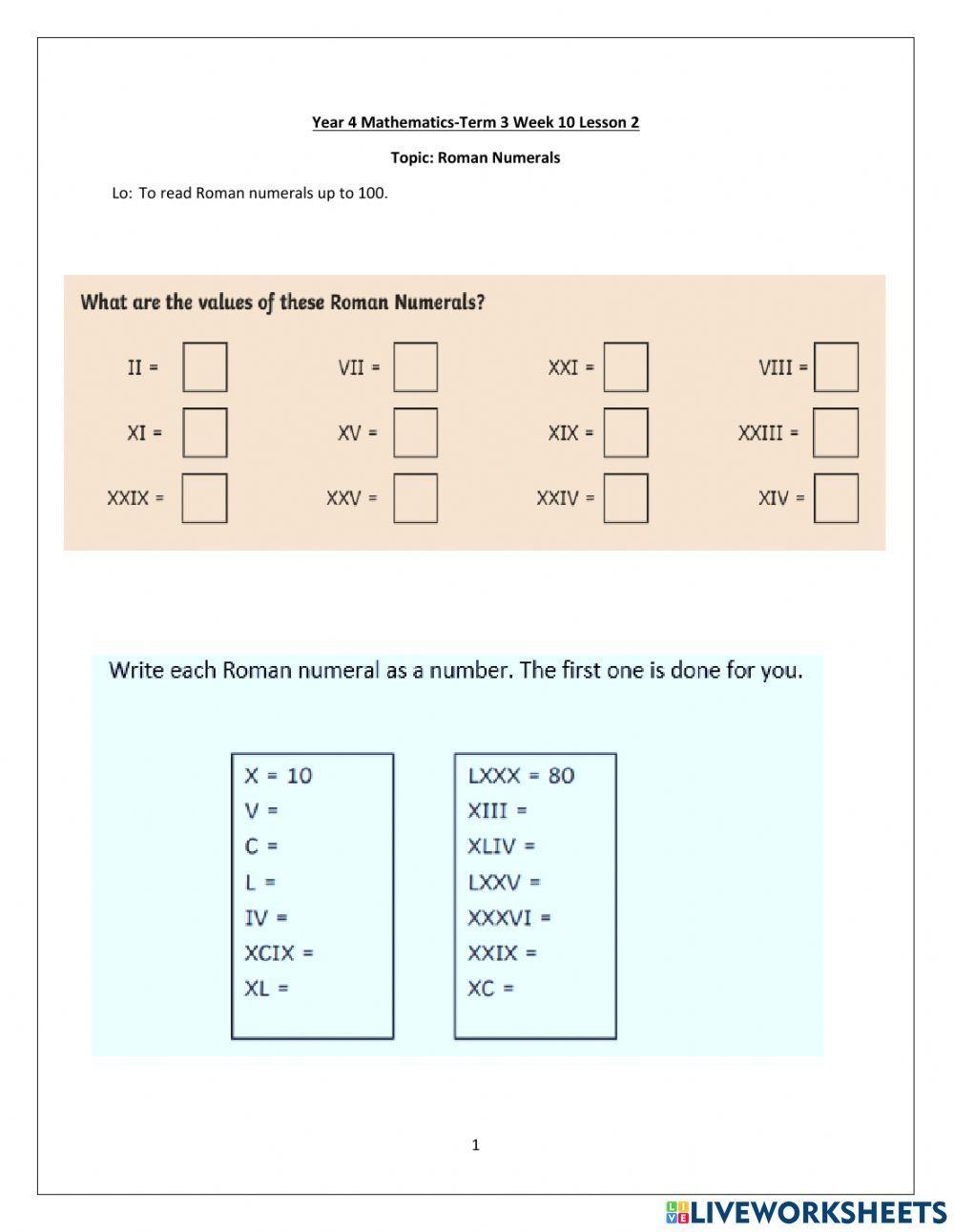 Maths Term 3 week 10 lesson  2 Int and Higher