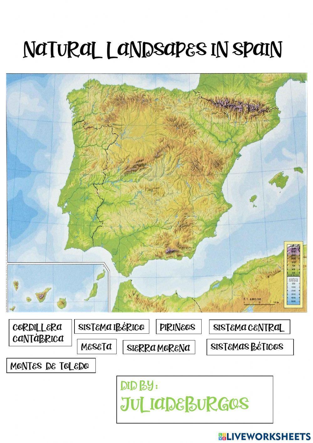 Natural landscapes in spain