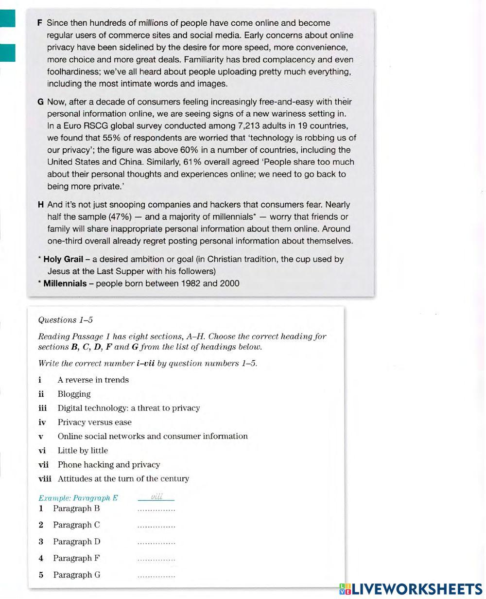 Reading Test - IELTS