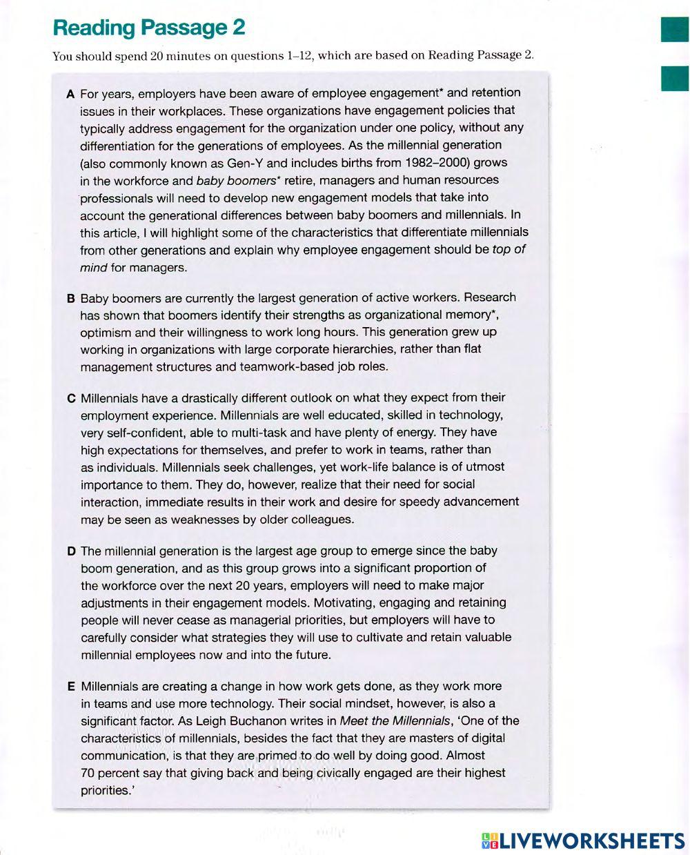 Reading Test - IELTS