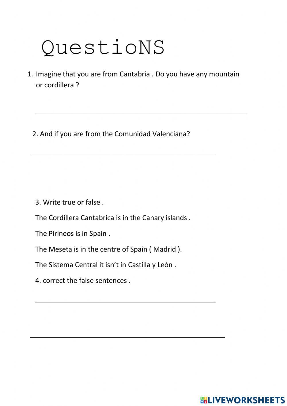 Natural landscapes in spain