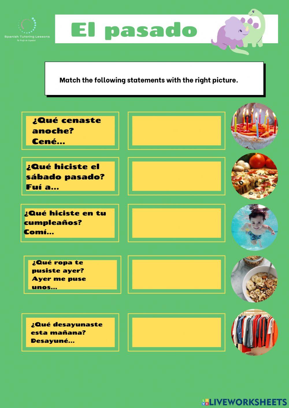 Pretérito indefinido  repaso 2