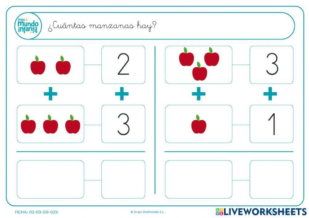 Sumas para niños pequeños