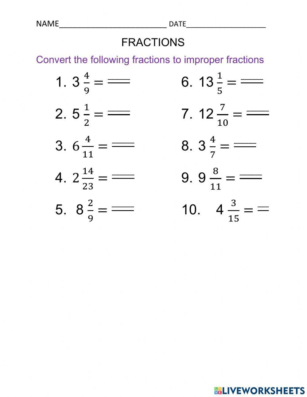 Converting Fractions