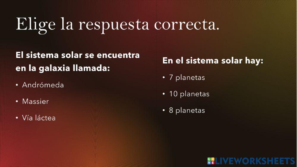 El sistema solar