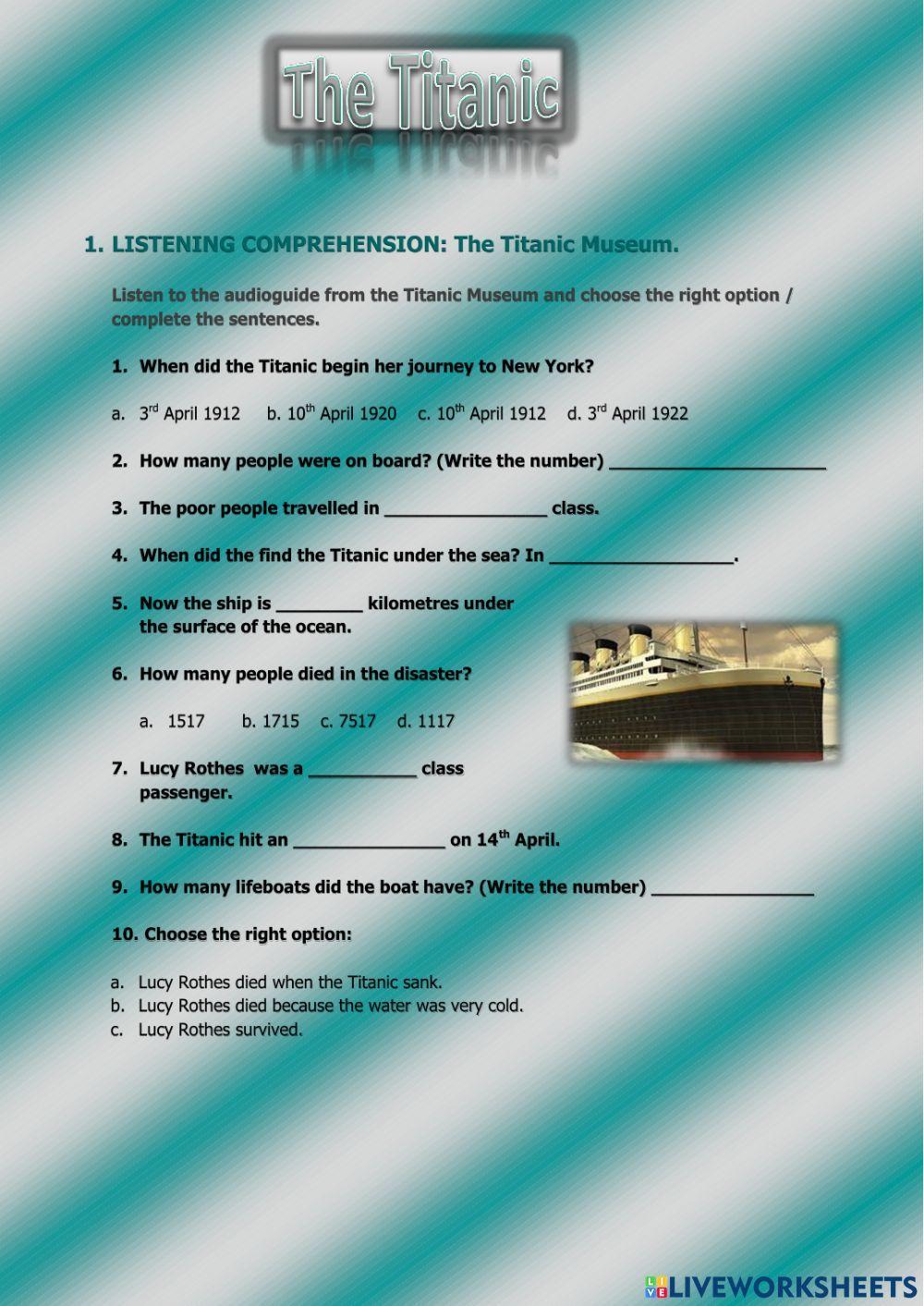 The Titanic Museum: Listening
