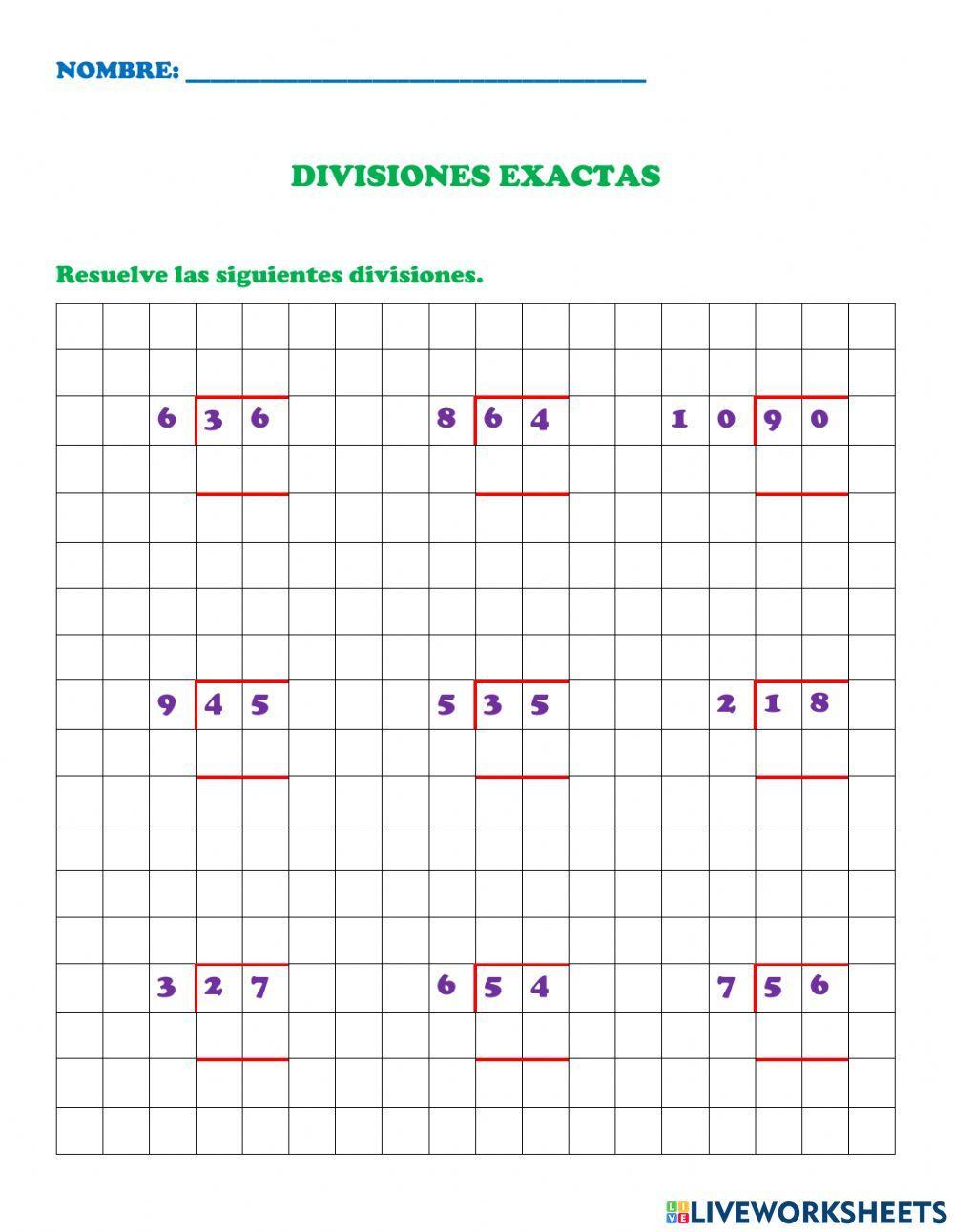 Divisiones Exactas