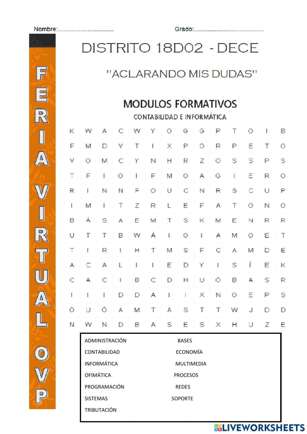 Modulo formativo