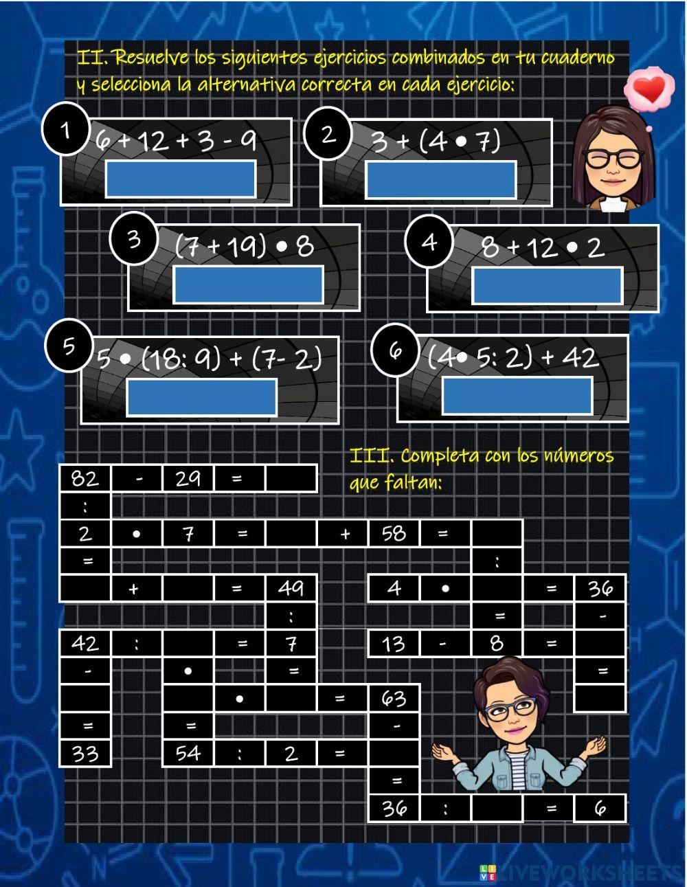 5to-Ejercicios combinados