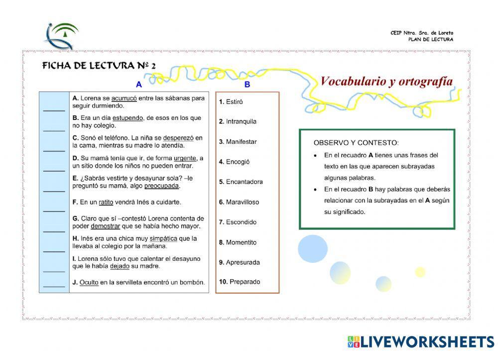 Lecturas comprensivas