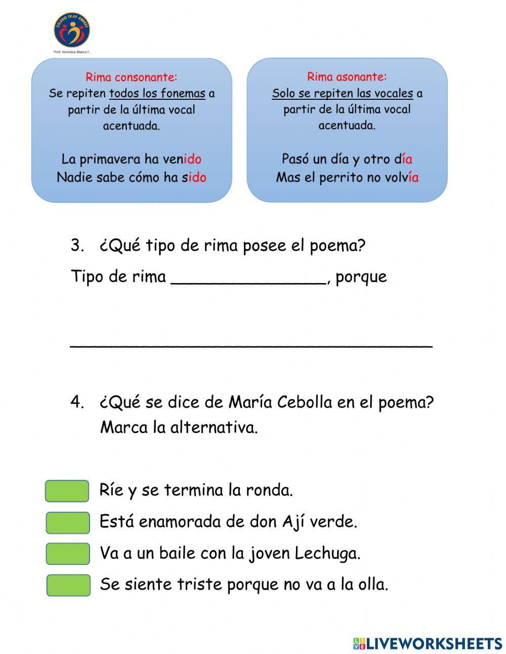 Ficha de aprendizaje -El poema 2- Ficha de aprendizaje -El poema 2-