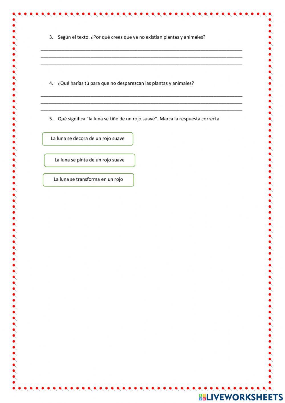 Cuento: La luna roja