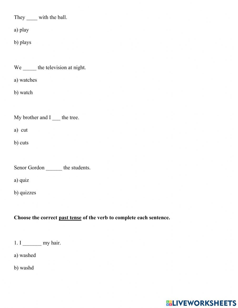 Grade 1 Summer Term Exam Grammar and Mec