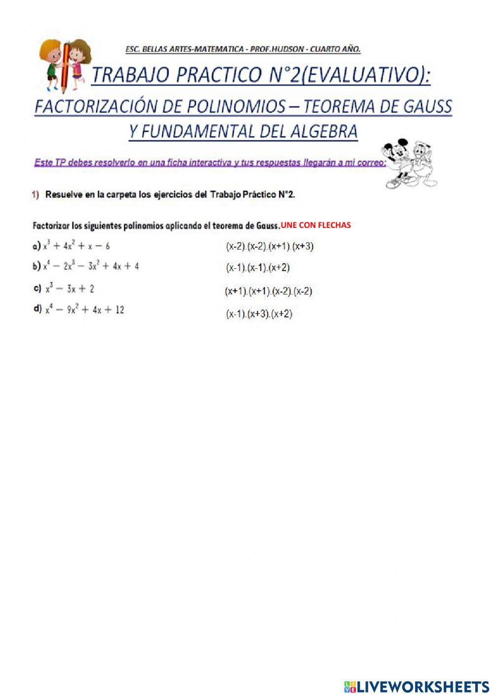 TPN°2 T. Gauss y TFA