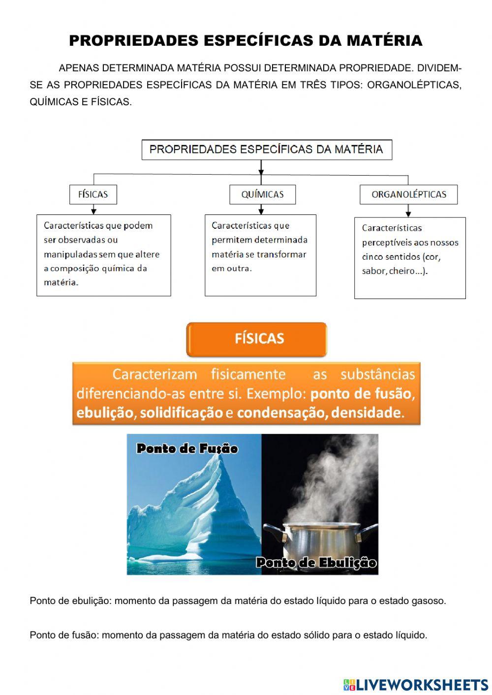 Propriedades da matéria