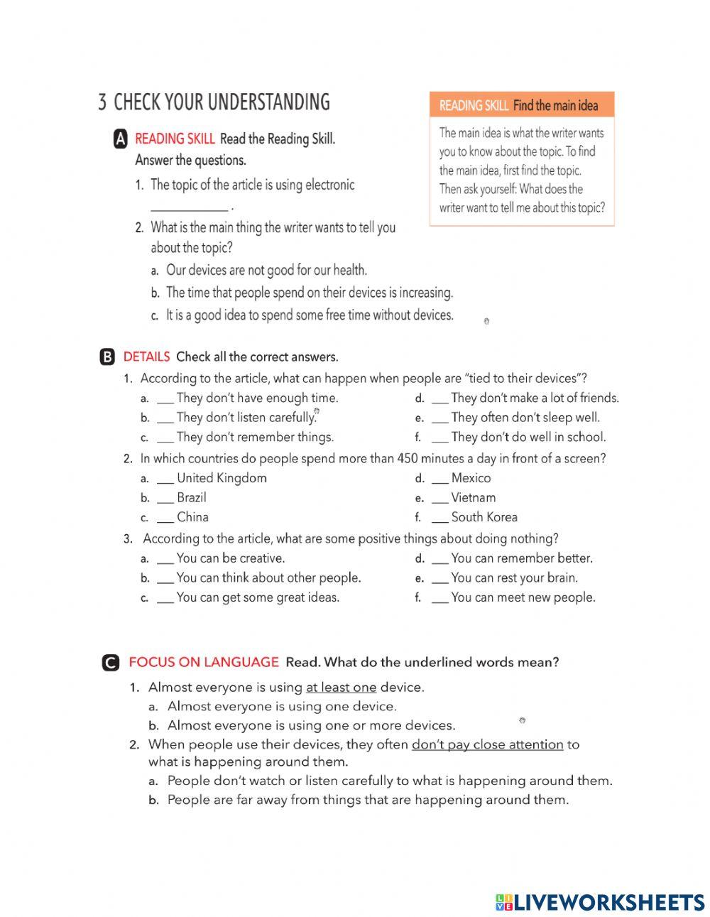 Reading - Tied to Our Devices