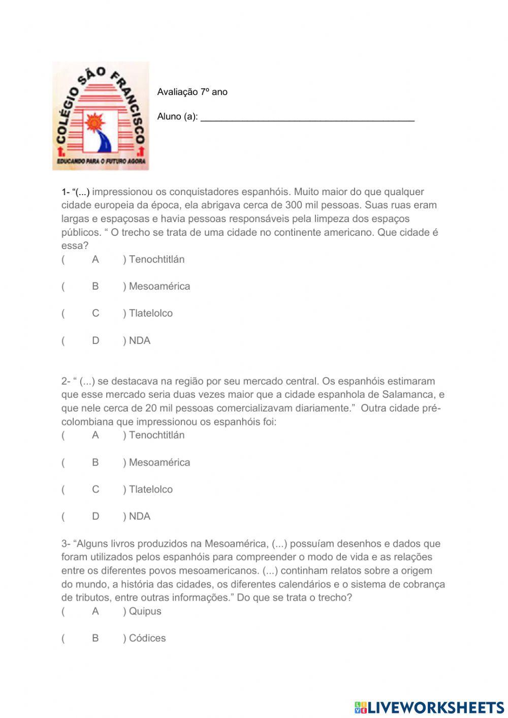 História - América pré - colombiana