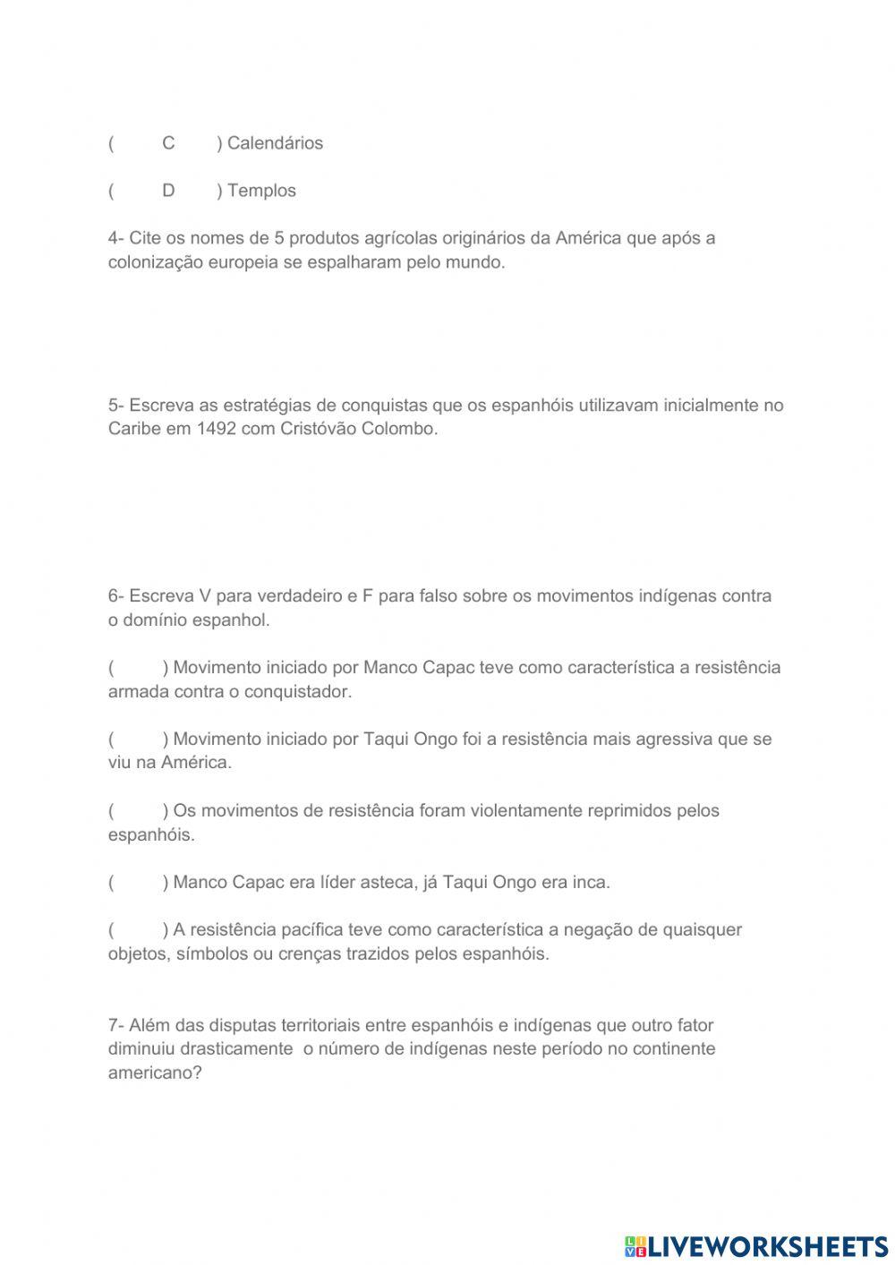 História - América pré - colombiana