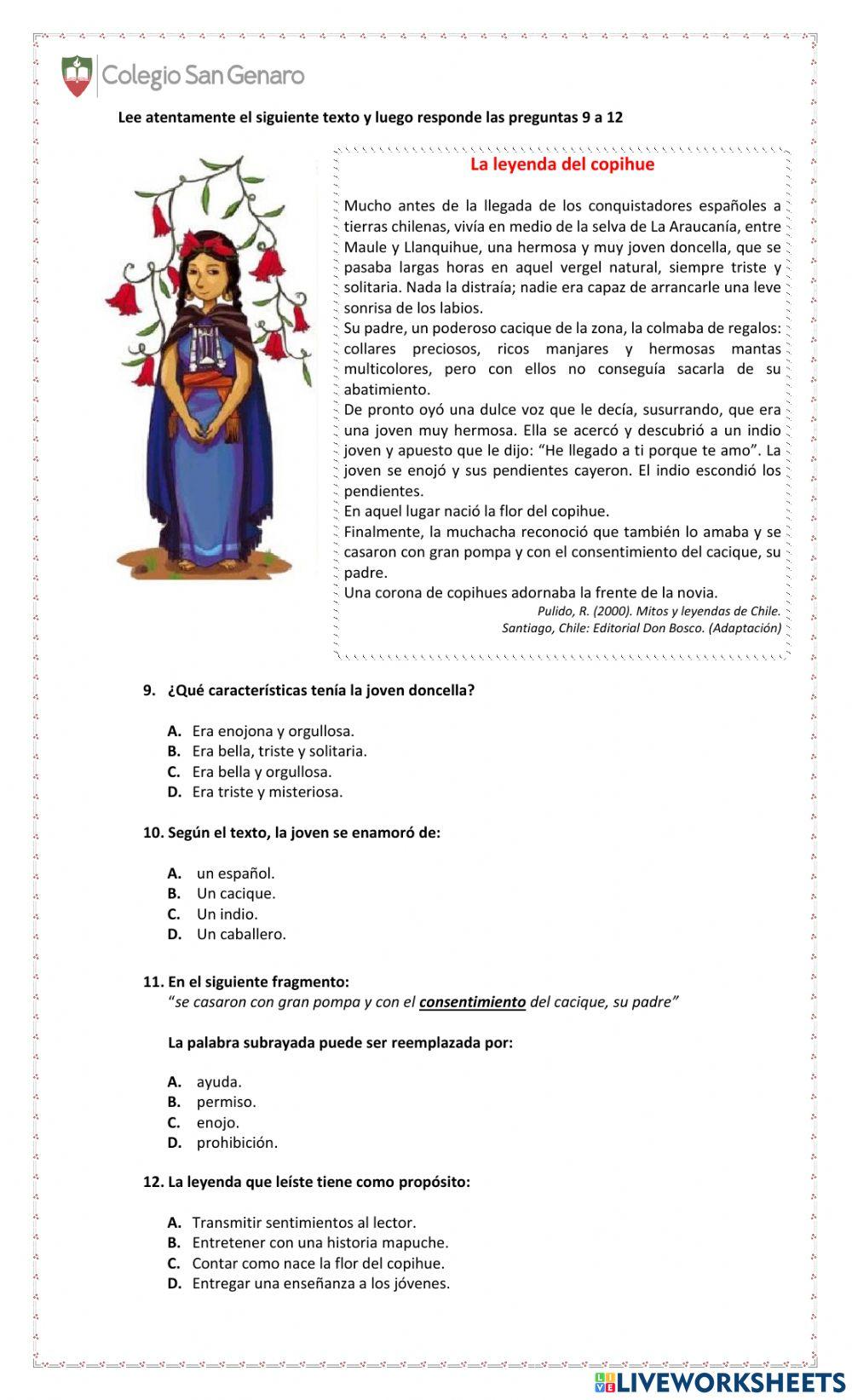 Prueba de comprensión lectora