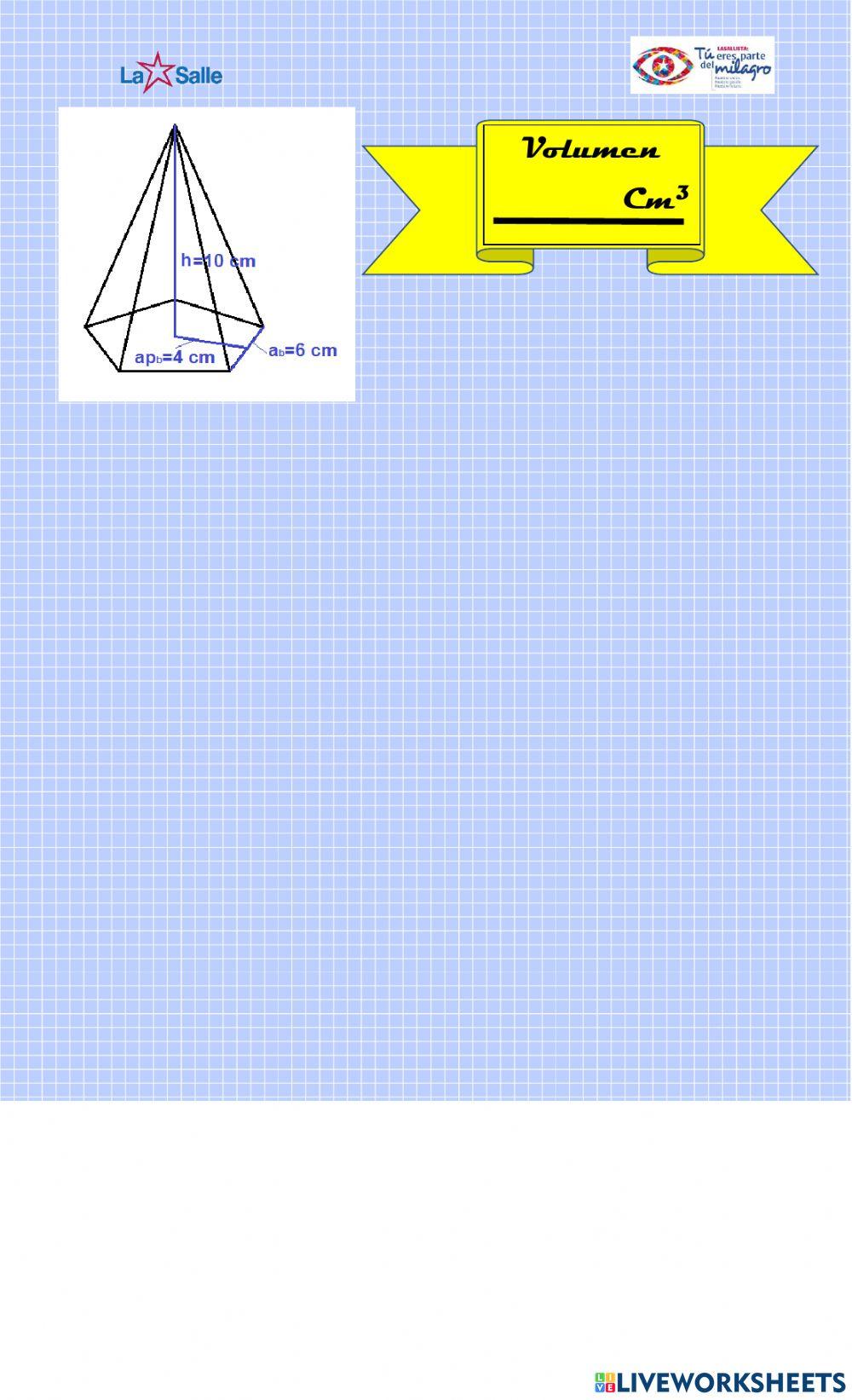 Volumen prismas y pirámides