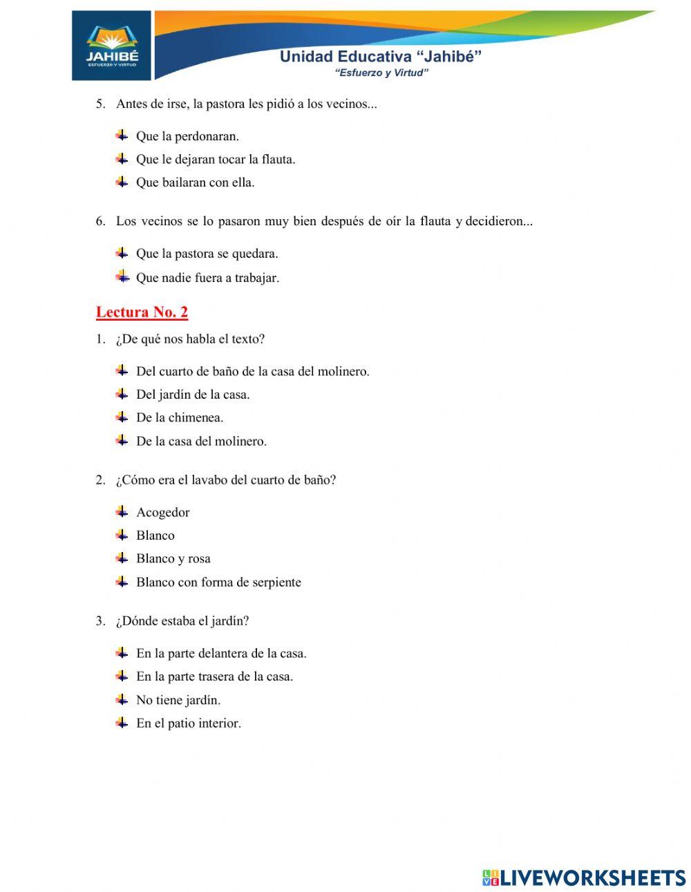 Compresión Lectora 3ero EGB