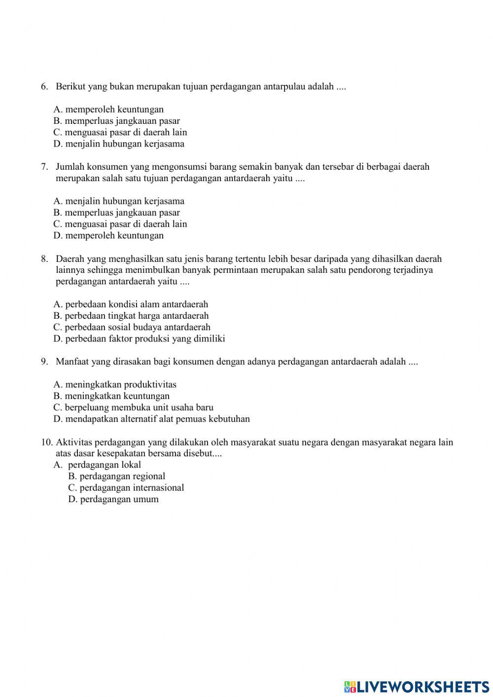 Soal pat ips kelas VIII