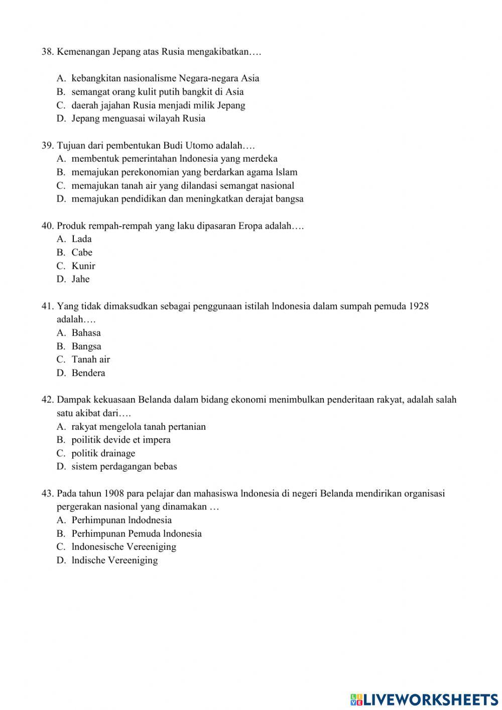 Soal pat ips kelas VIII