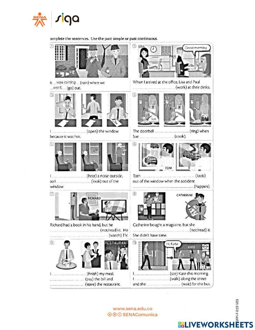 Past simple or past progressive