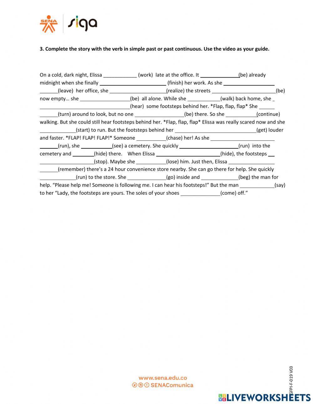 Past simple or past progressive