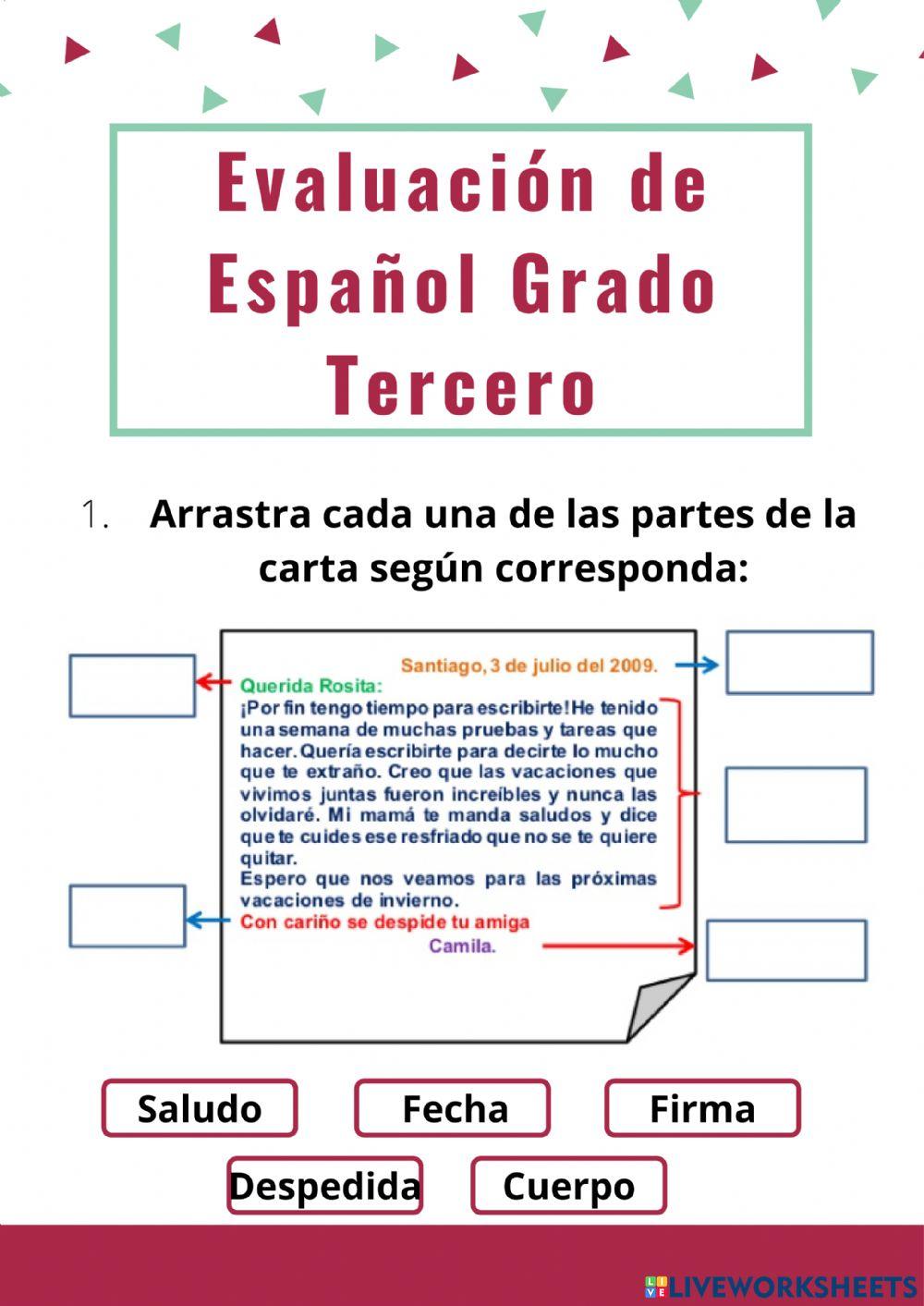 Evaluación de español