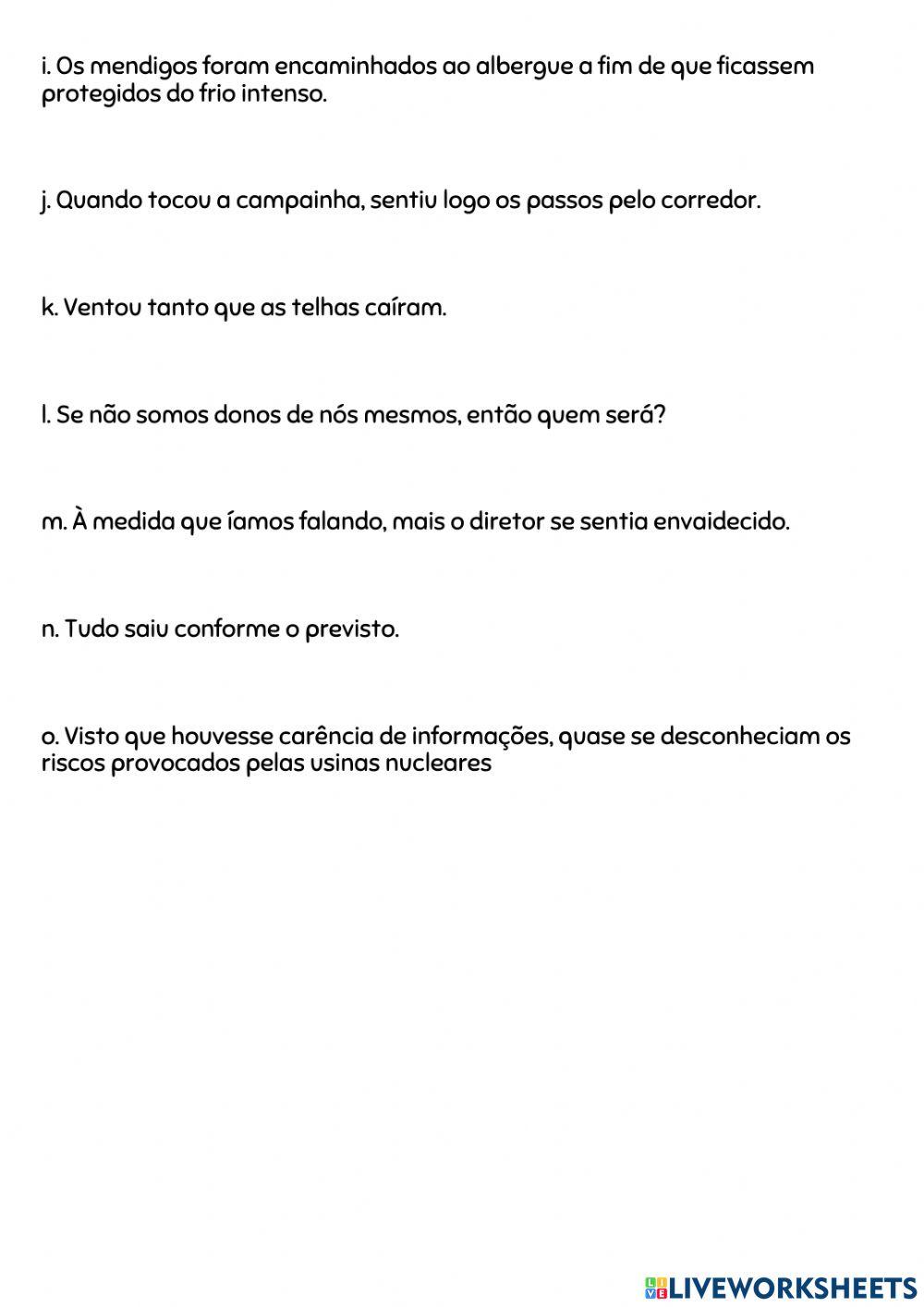 Orações Subordinadas Adverbiais