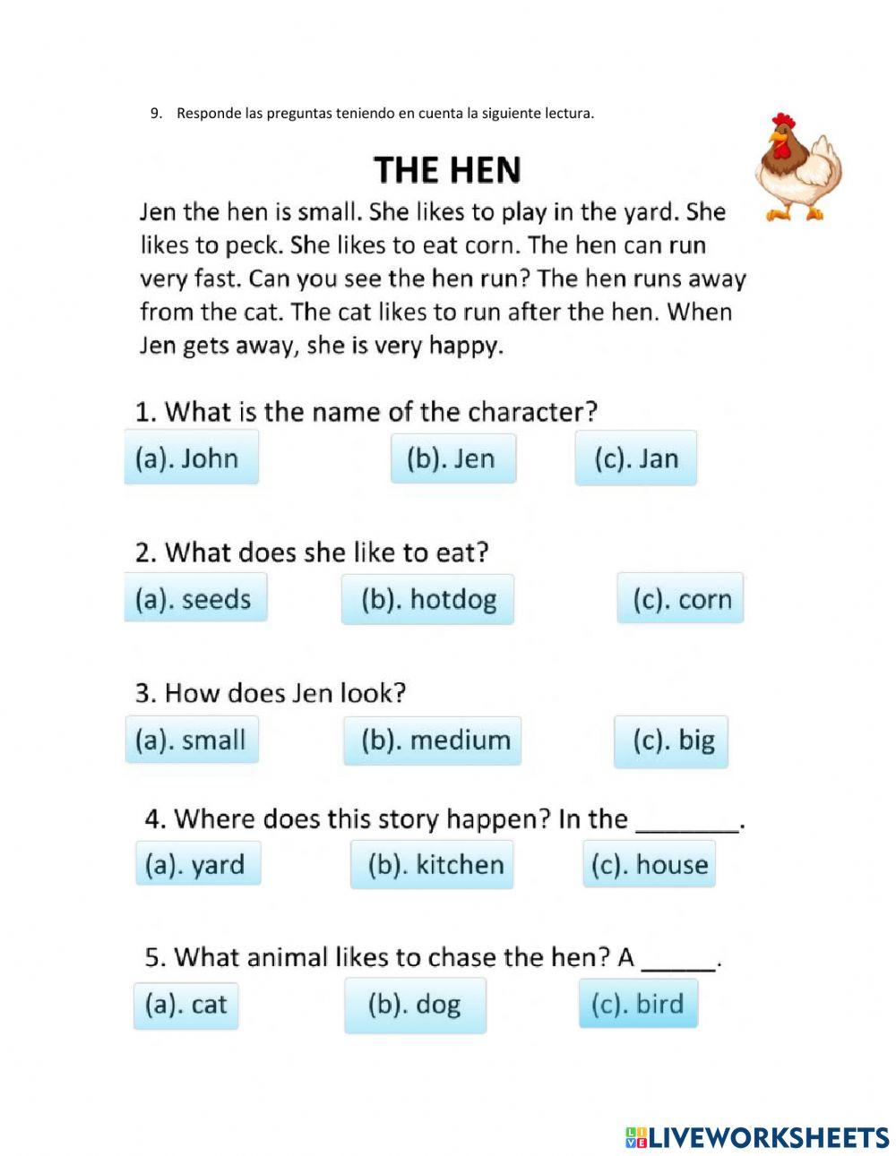 English test second t