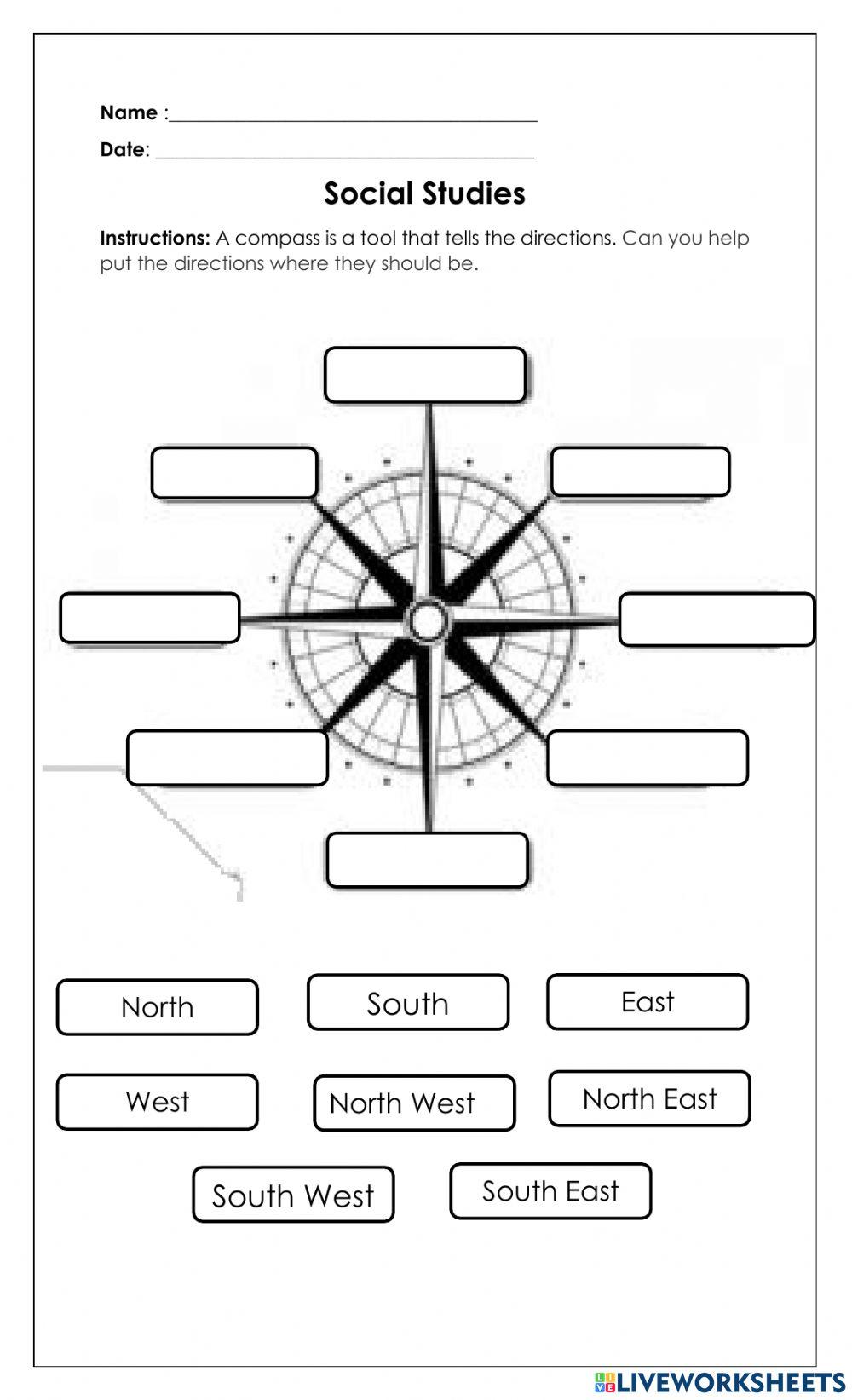Map Skills And The Compass Online Exercise For Live Worksheets Map Skills And The Compass Online Exercise For Live Worksheets