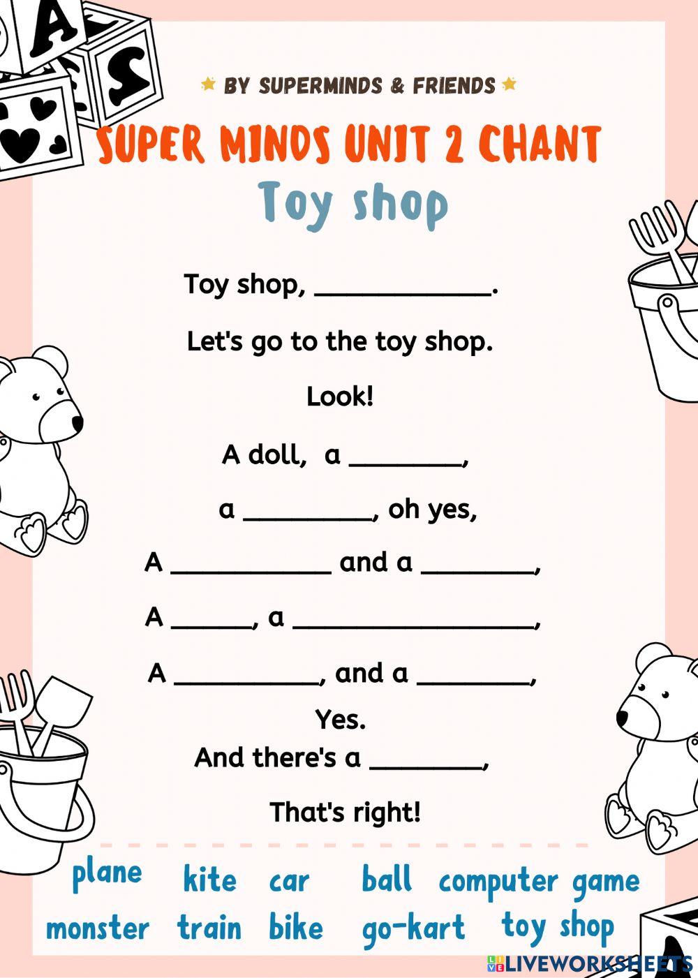 Super Minds Unit 2 Chant Page 22 CD1 Track28 Listen and chant