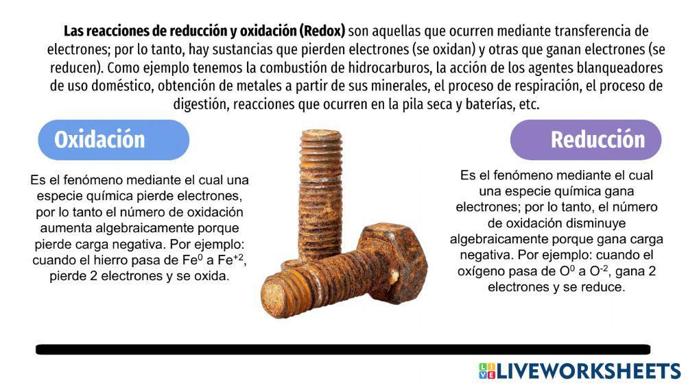 Importancia de las reacciones de óxido y de reducción
