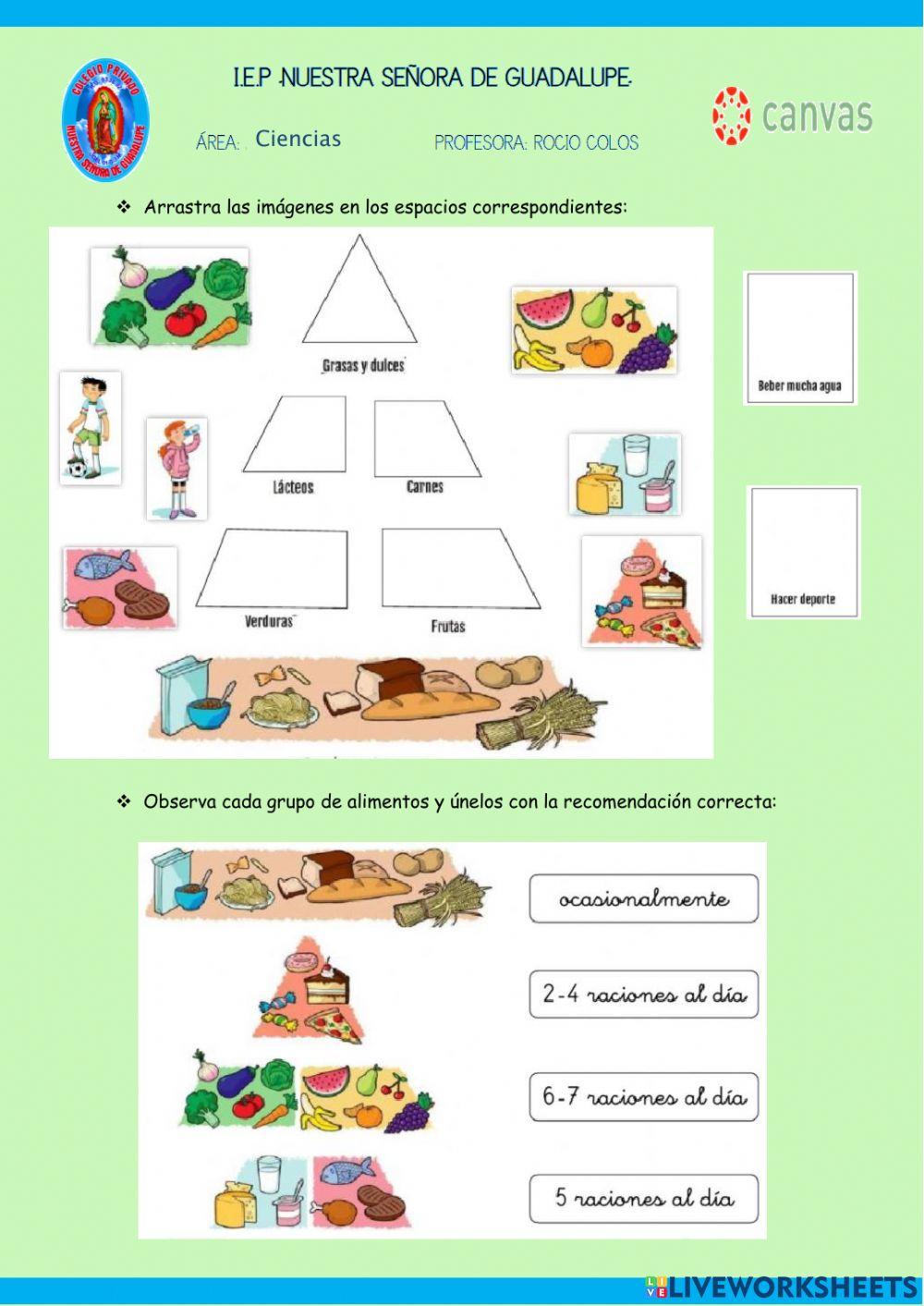 Conociendo la pirámide alimenticia