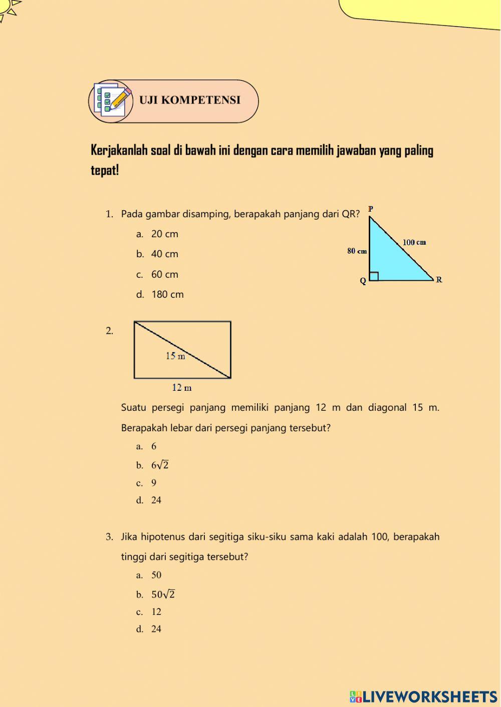 E-LKPD Teorema Pythagoras