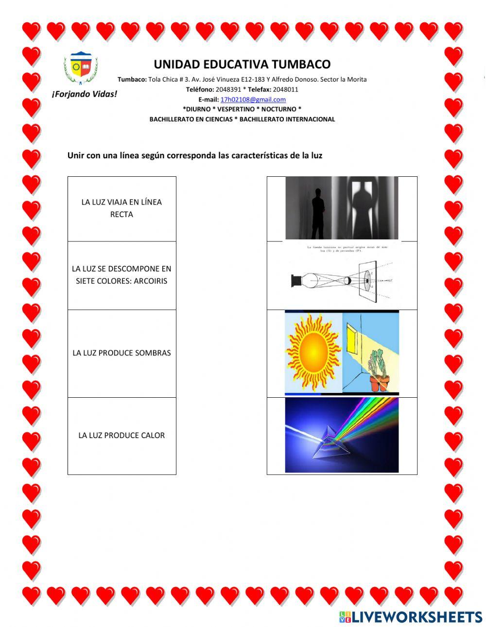 Caracteristicas de la luz