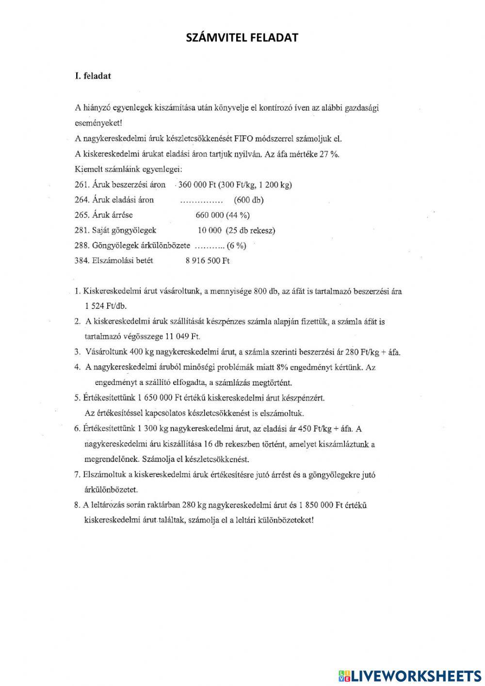 Év végi záródolgozat