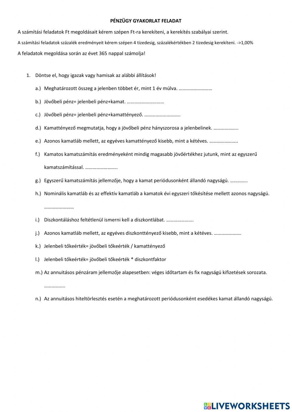 Év végi záródolgozat