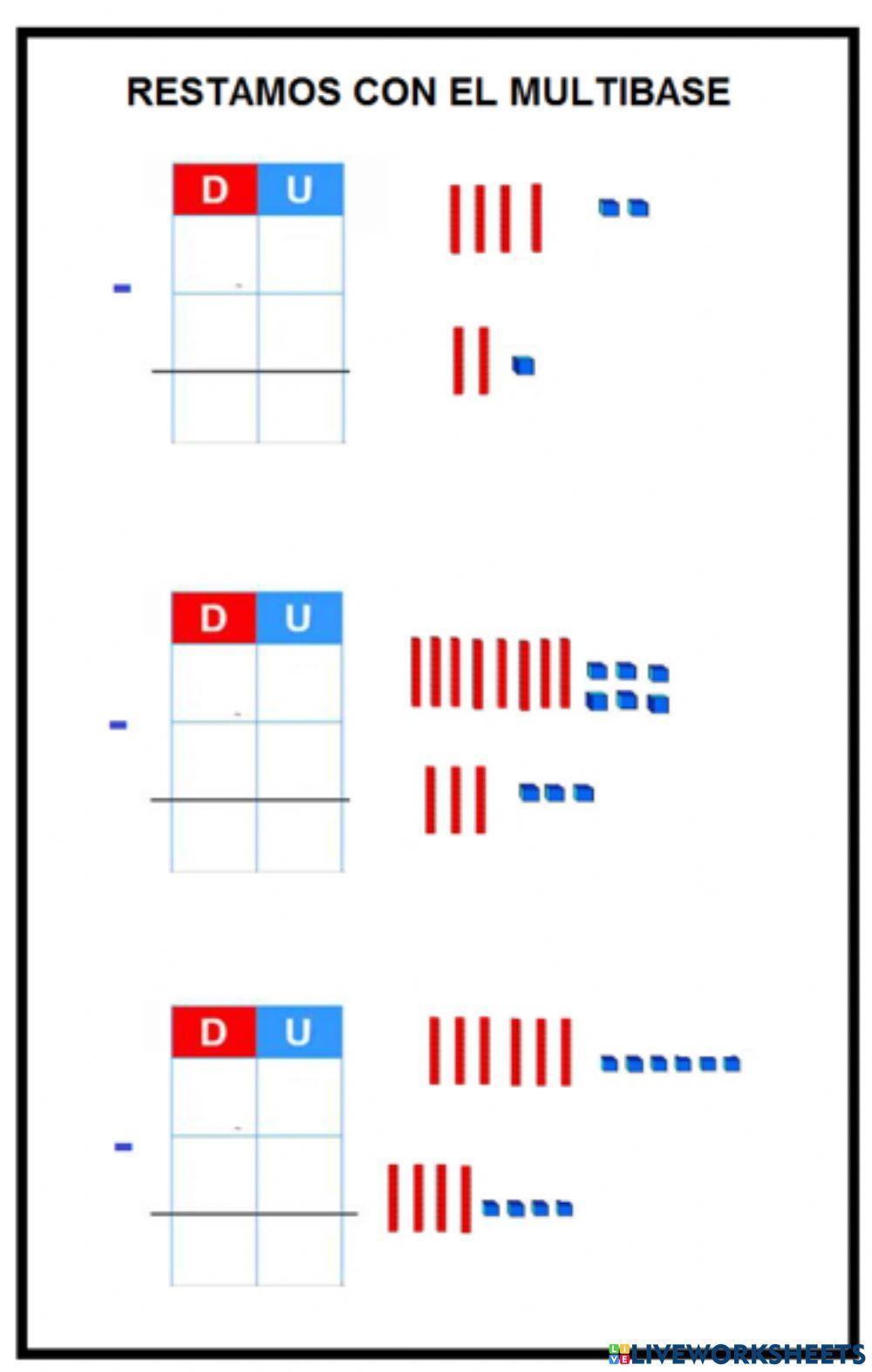 A restar con el multibase