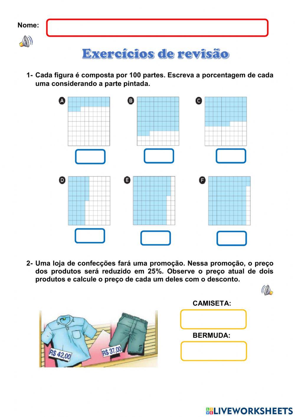 Exercícios de revisão