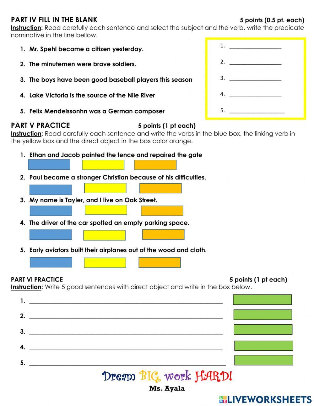 Language 6th grade Ms. Jocabed Ayala