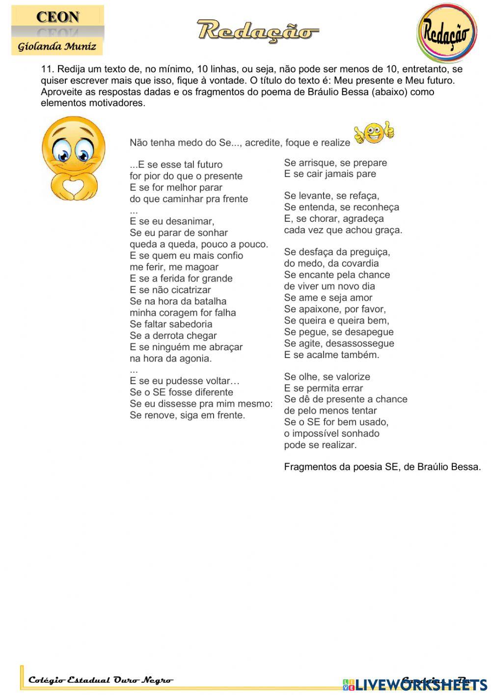 Avaliação diagnóstica de redação